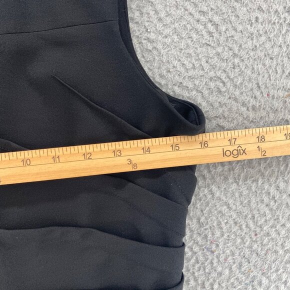 Calvin Klein Dress Womens 4 Black Sheath Sunburst Pleat Mini Career Office Work - Picture 8 of 10